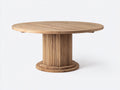 Mesa de jardín redonda 180x180x75 cm - madera natural - diseño moderno para exterior