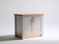 Aparador 100x40x85 cm - gris y madera natural - diseño clásico con 2 puertas para salón