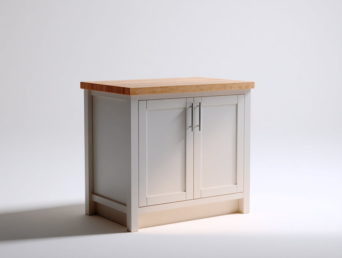 Aparador 100x40x85 cm - gris y madera natural - diseño clásico con 2 puertas para salón