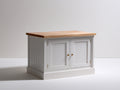 Aparador 100x40x85 cm - gris y madera natural - estilo clásico con 2 puertas para salón