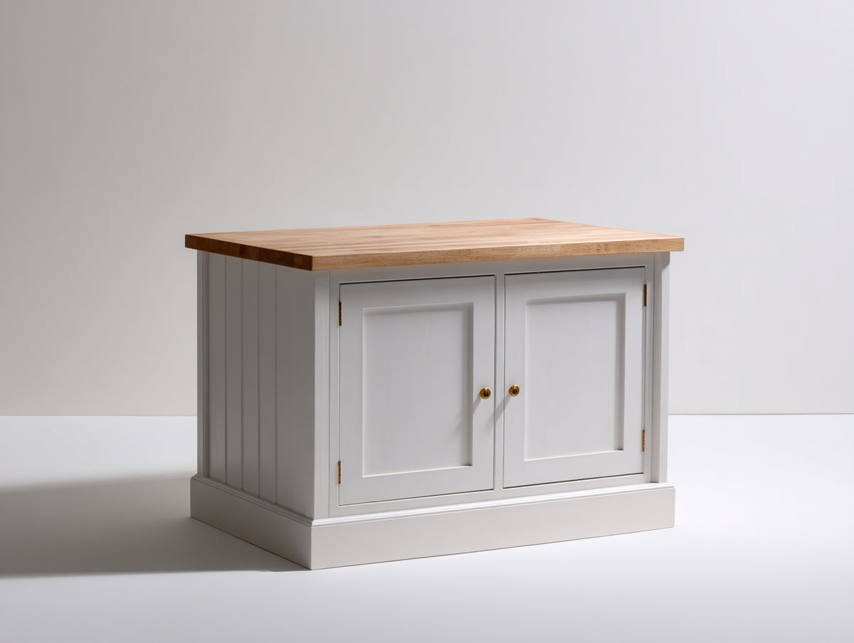 Aparador 100x40x85 cm - gris y madera natural - estilo clásico con 2 puertas para salón